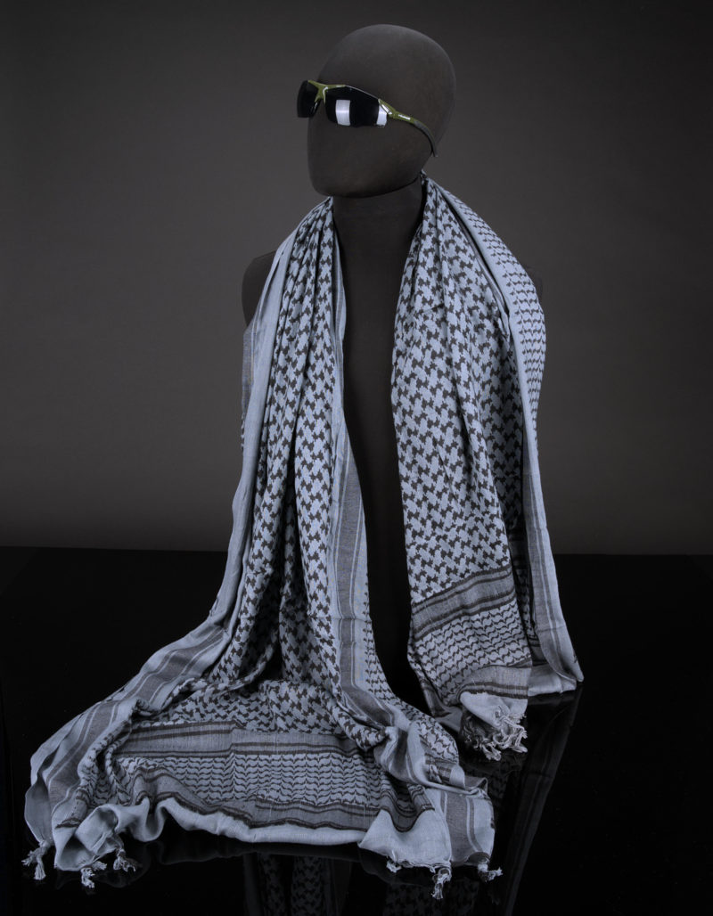 200x100 mm XXL Shemagh (Blue grey/ Black) - Image 2